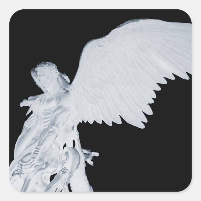 Cuadrada Pegatina de St. Micheal (invertido) (Anverso)