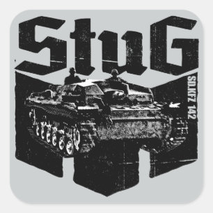 Cuadrada Pegatina de StuG III