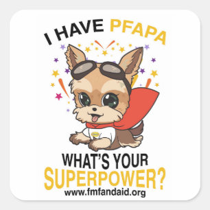 Cuadrada Pegatina de superpotencia de PFAPA