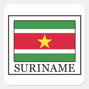 Cuadrada Pegatina de Suriname