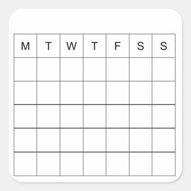 Cuadrada Pegatina de tablero de anuncios y planificadores d (Anverso)