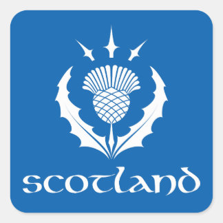Cuadrada Pegatina de Thistle de Escocia