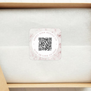 Cuadrada Pegatina de tienda de código QR personalizado de m