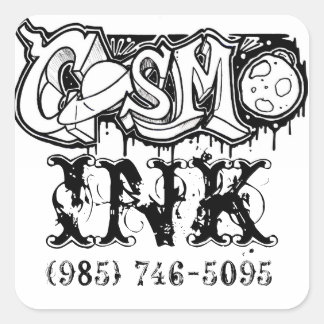 Cuadrada Pegatina de tinta de Cosmo