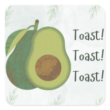 Pegatina de Tostada de Aguacate – Divertido “¡Tost