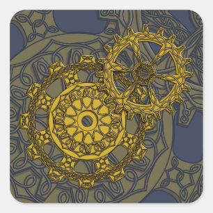 Cuadrada Pegatina de trabajo de relojería