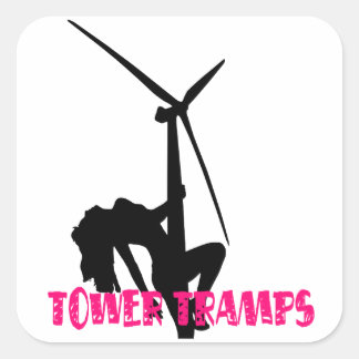 Cuadrada Pegatina de Tramps Tower