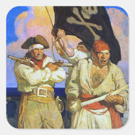 Cuadrada Pegatina de Treasure Island 2