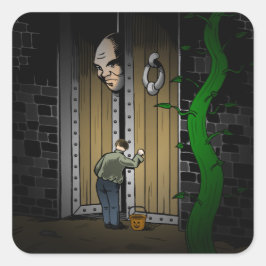 Cuadrada Pegatina de trucos o tratamientos para el Jacks