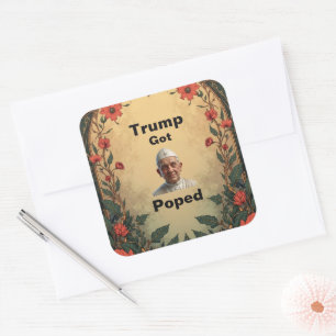 Cuadrada Pegatina de Trump fue popeado en