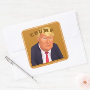Cuadrada Pegatina de Trump/Tonto