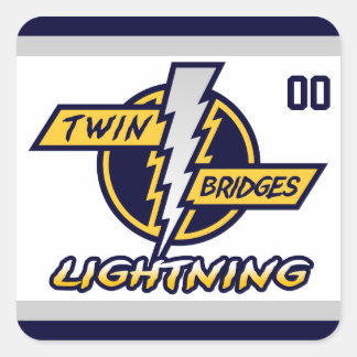 Cuadrada Pegatina de Twin Bridges