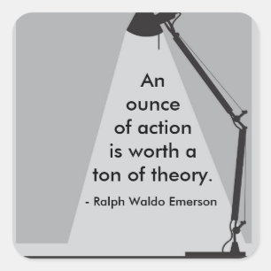 Cuadrada pegatina de "Una onza de acción"