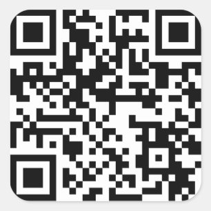 Cuadrada Pegatina de URL de código QR 2,5 x 2,5 pulgadas
