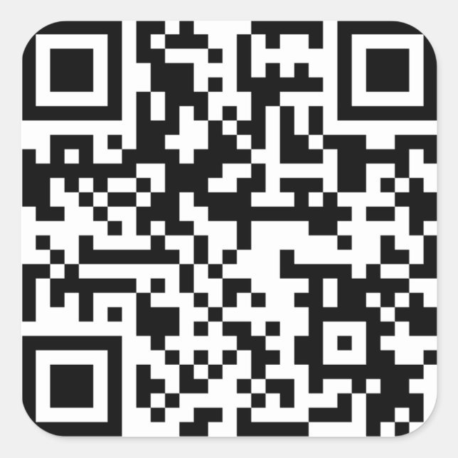 Cuadrada Pegatina de URL de código QR 2,5 x 2,5 pulgadas (Anverso)
