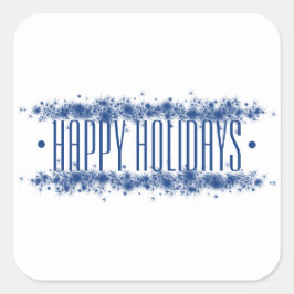 Cuadrada pegatina de vacaciones "Felices Fiestas"