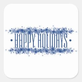 Cuadrada pegatina de vacaciones "Felices Fiestas"