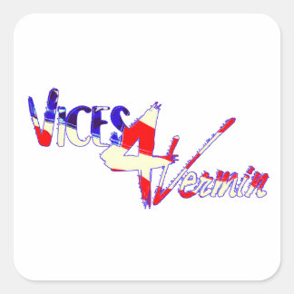 Cuadrada Pegatina de Vices 4 Vermin