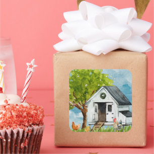 Cuadrada Pegatina de vida en el país