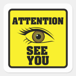 Cuadrada PEGATINA de vinílico de aviso de símbolo de CCTV