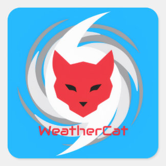 Cuadrada Pegatina de WeatherCat