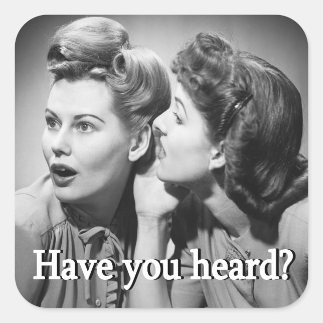 Cuadrada Pegatina de Whispering (Anverso)