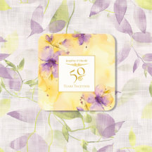 Pegatina del 50° Aniversario de Violets Gold