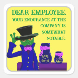 Cuadrada Pegatina del Aniversario del Trabajo Apropiado de 