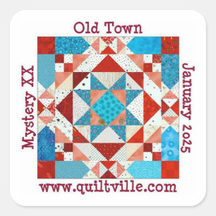 Cuadrada Pegatina del casco antiguo