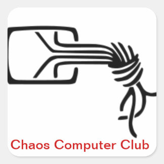 Cuadrada Pegatina del Club de Computadoras Chaos