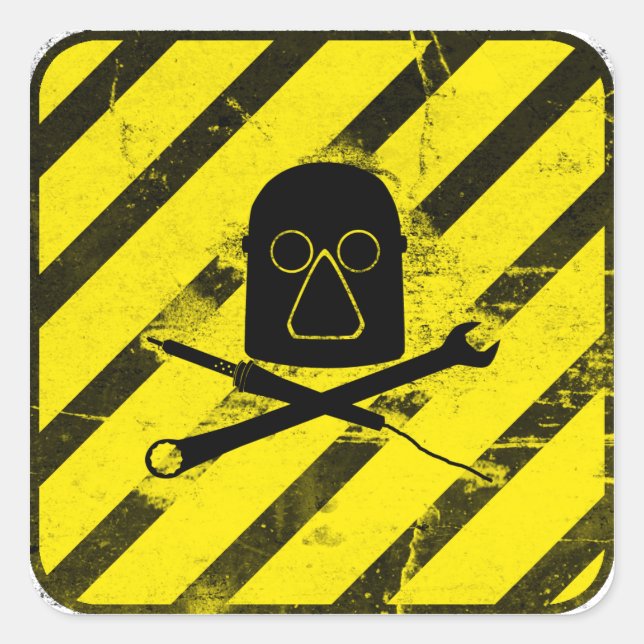 Cuadrada Pegatina del cuadrado del logotipo de Milwaukee (Anverso)