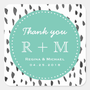 Cuadrada Pegatina del  del patrón de resumen de color de ag