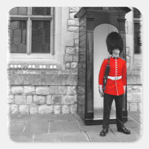 Cuadrada Pegatina del desfile del soldado de Londres
