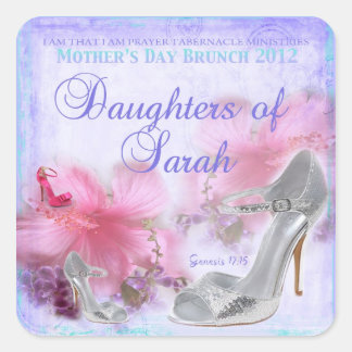 Cuadrada Pegatina del Día de la Madre