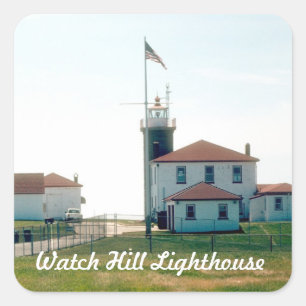 Cuadrada Pegatina del faro Watch Hill