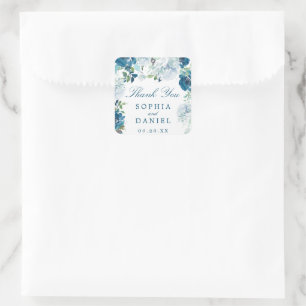 Cuadrada Pegatina del Favor de la Boda de Madrugada