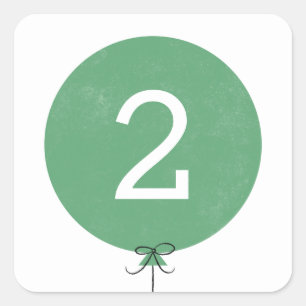 Cuadrada Pegatina del globo - trébol