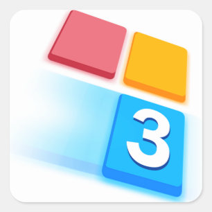 Cuadrada Pegatina del golpe fuerte 3