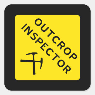 Cuadrada Pegatina del inspector de cultivos externos