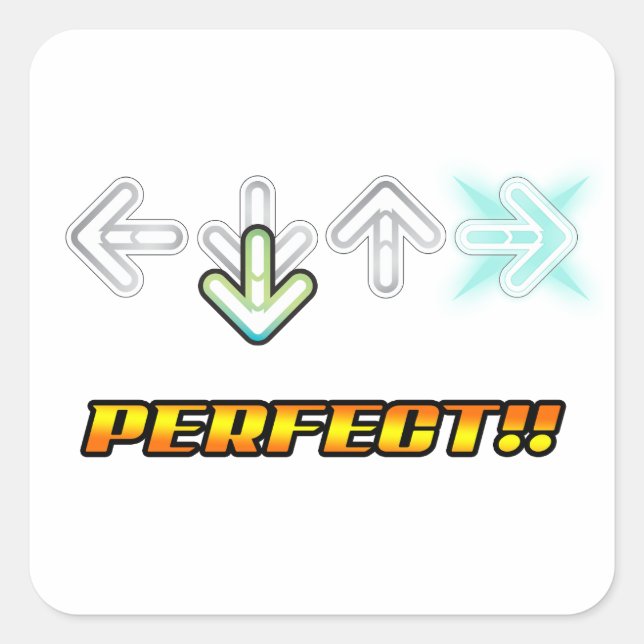 Cuadrada Pegatina del jugador - Movimientos de baile perfec (Anverso)