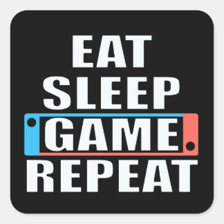 Cuadrada Pegatina del jugador. Videojuegos divertidos