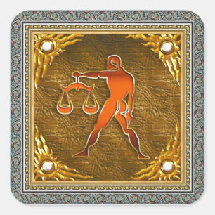 Cuadrada Pegatina del libra