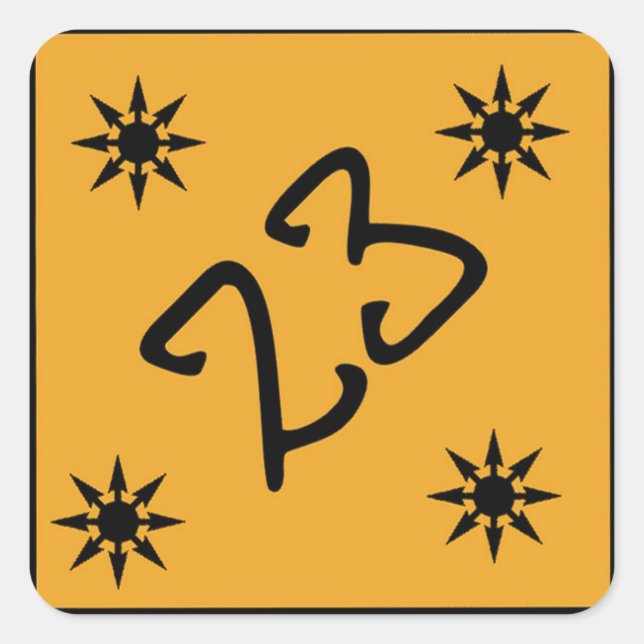 Cuadrada Pegatina del logotipo AIN23 (Anverso)