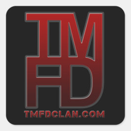 Cuadrada Pegatina del logotipo antiguo de TMFD