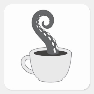 Cuadrada PEGATINA del logotipo BLC, blanco