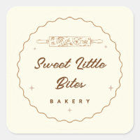 Pegatina del logotipo de la panadería Sweet Little