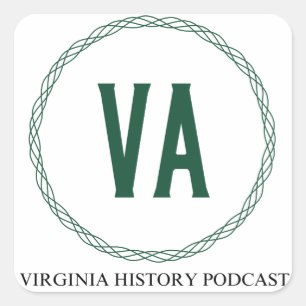 Cuadrada Pegatina del logotipo del podcast de la historia d