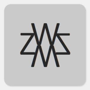 Cuadrada Pegatina del logotipo WZSM