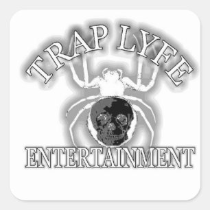 Cuadrada pegatina del lyfe de la trampa