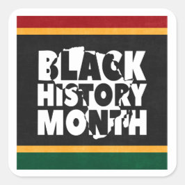 Cuadrada Pegatina del Mes de la Historia Negra